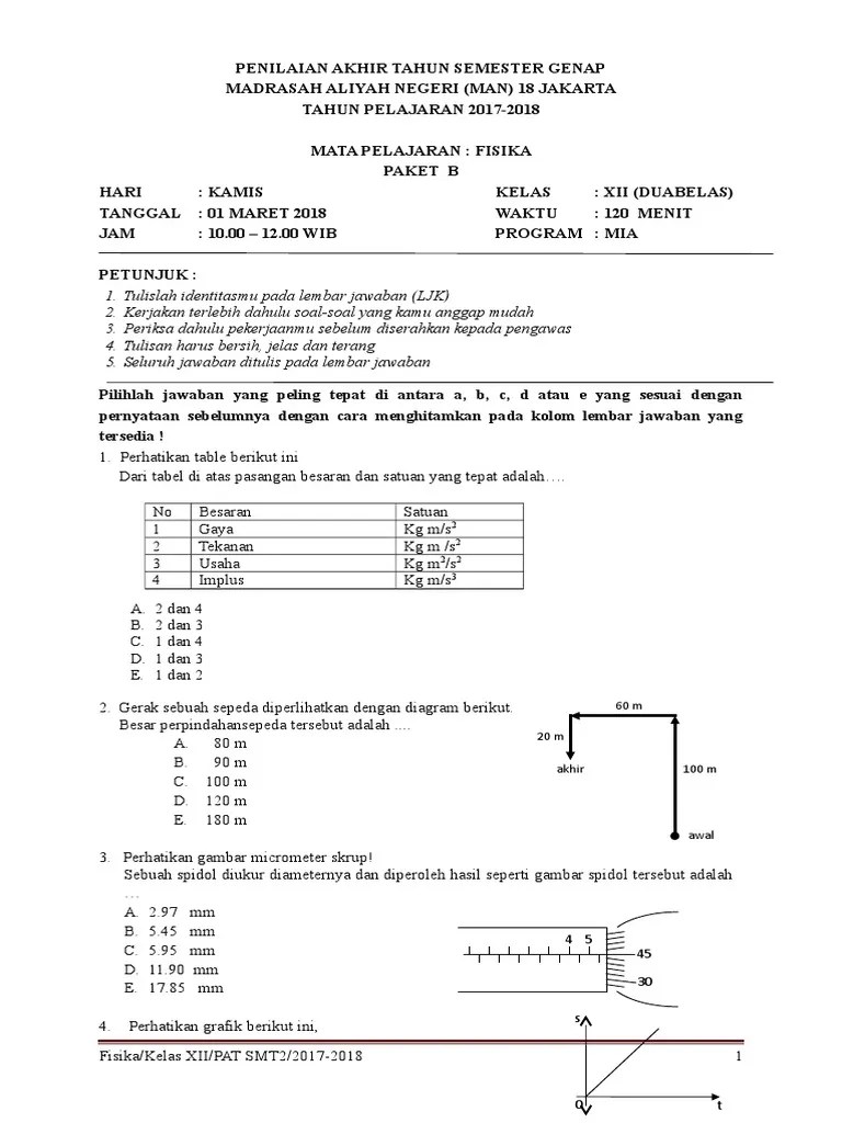 Soal Uts Hots Fisika Kelas 12