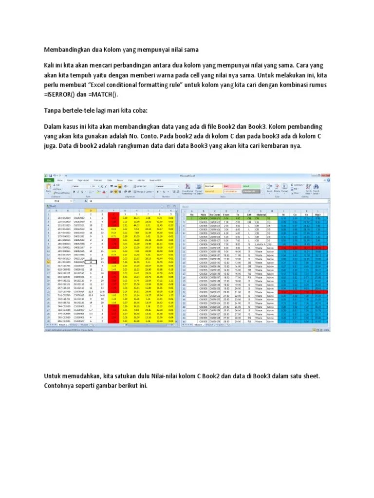 Rumus Excel Untuk Mencari Data Yang Sama Dalam Dua Sheet – Mudah