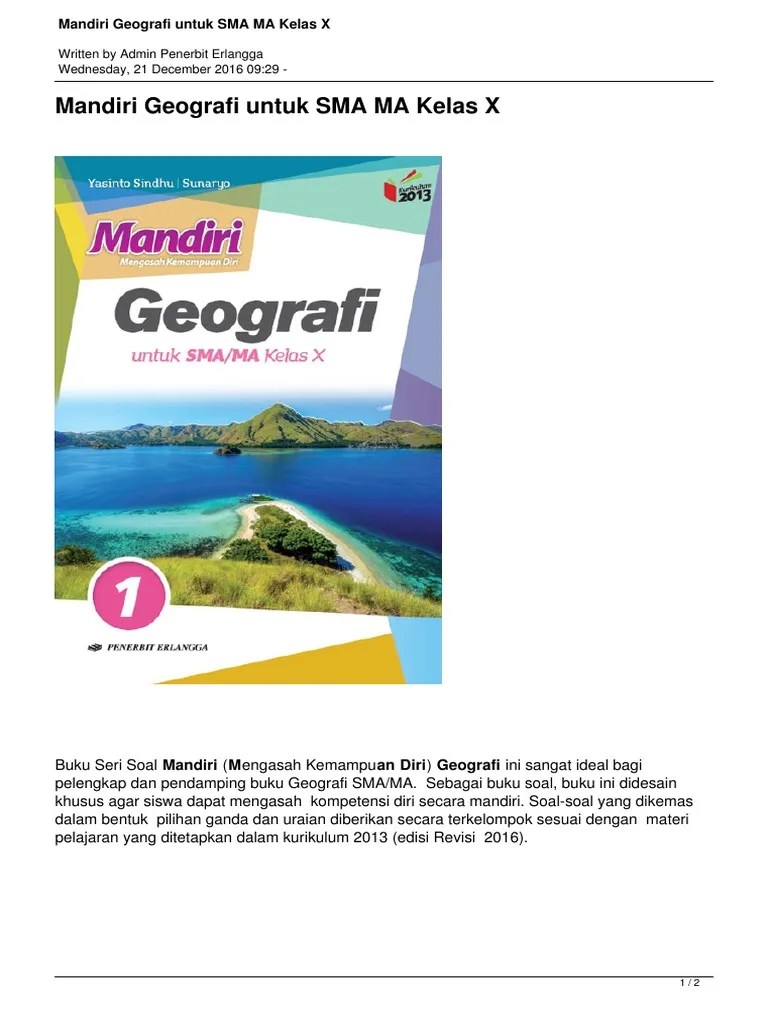 Buku Geografi Kelas 10 Kurikulum 2013 Revisi 2016 Pdf Cara Golden Buku Kurikulum 2013 Revisi Terbaru untuk Kelas 10 SMAMA Semua Mata Pelajaran Wajib - Semoga dengan soal ini bisa memberikan guna untuk memudahkan kamu dalam menilik setiap materi latihan yang telah diserahkan oleh guru.