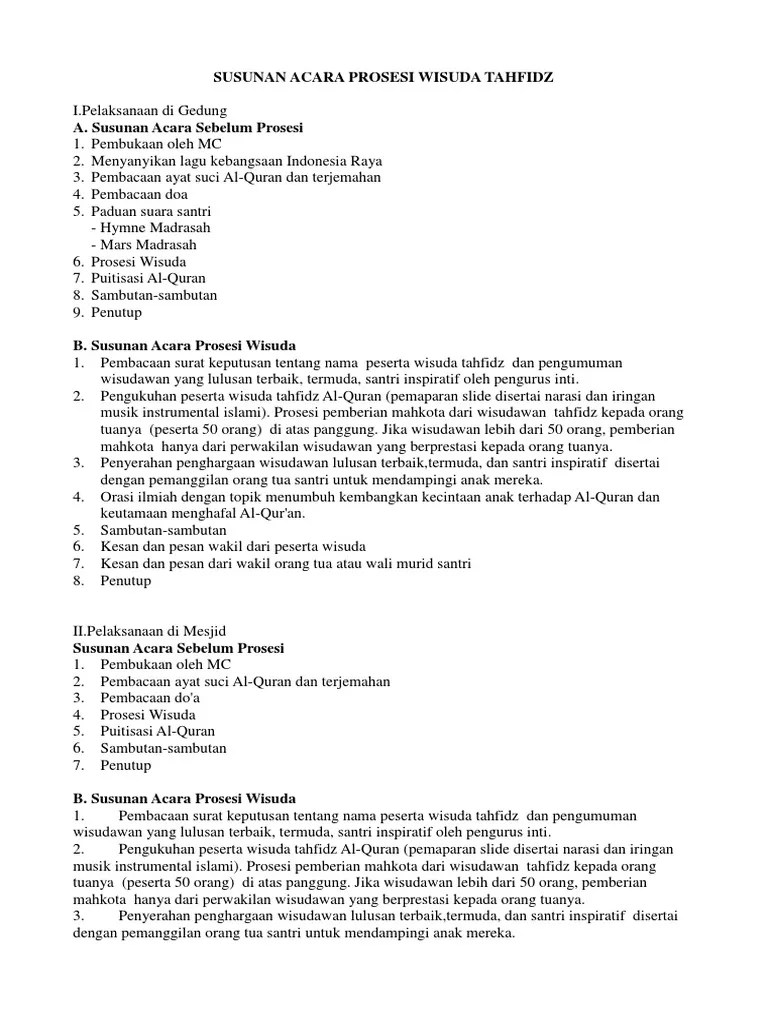 Kumpulan Susunan Acara Khataman Al Qur An [Terbaru] | Belajar sama Ratu