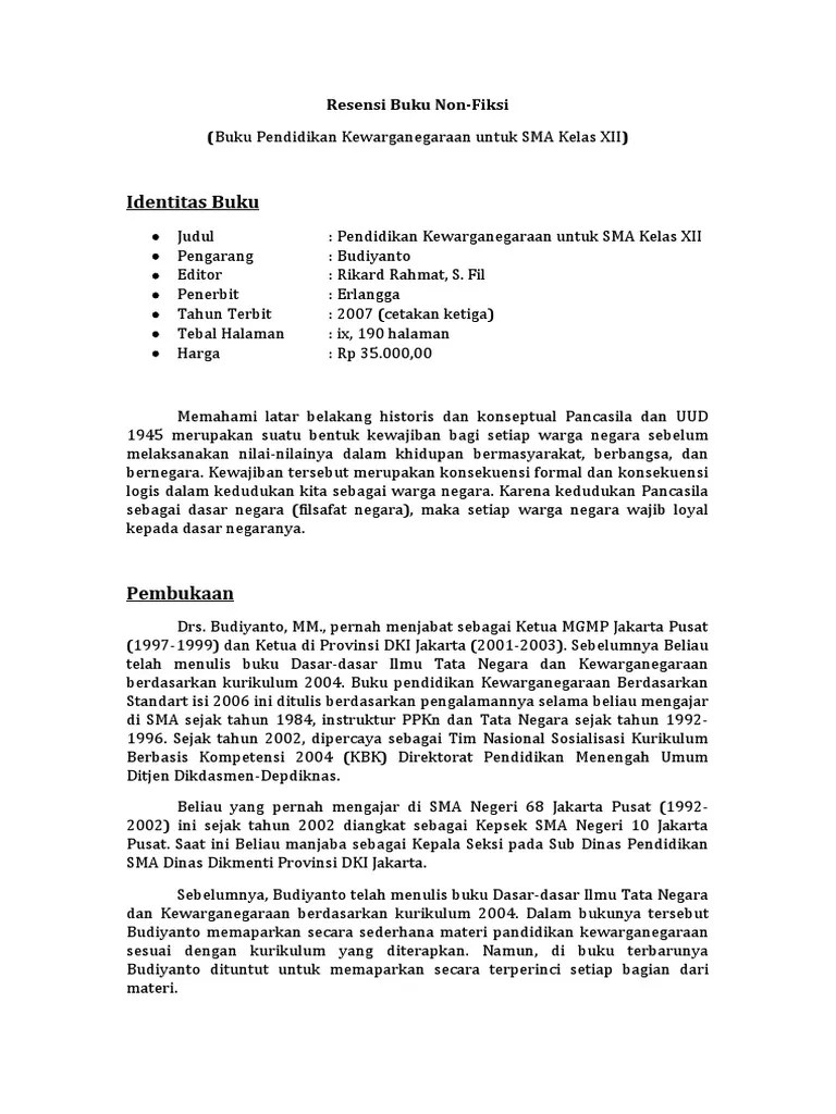 Resensi Buku Kumpulan Cerpen Inilah contoh cerpen beserta resensinya dan ulasan lain mengenai hal-hal yang masih ada kaitannya dengan contoh cerpen beserta resensinya yang Anda cari.