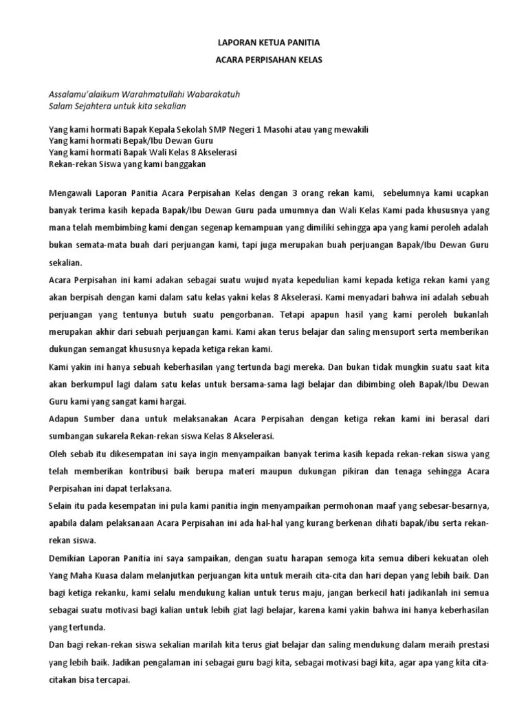Contoh Sambutan Ketua Osis Dalam Acara Perpisahan – Nasi