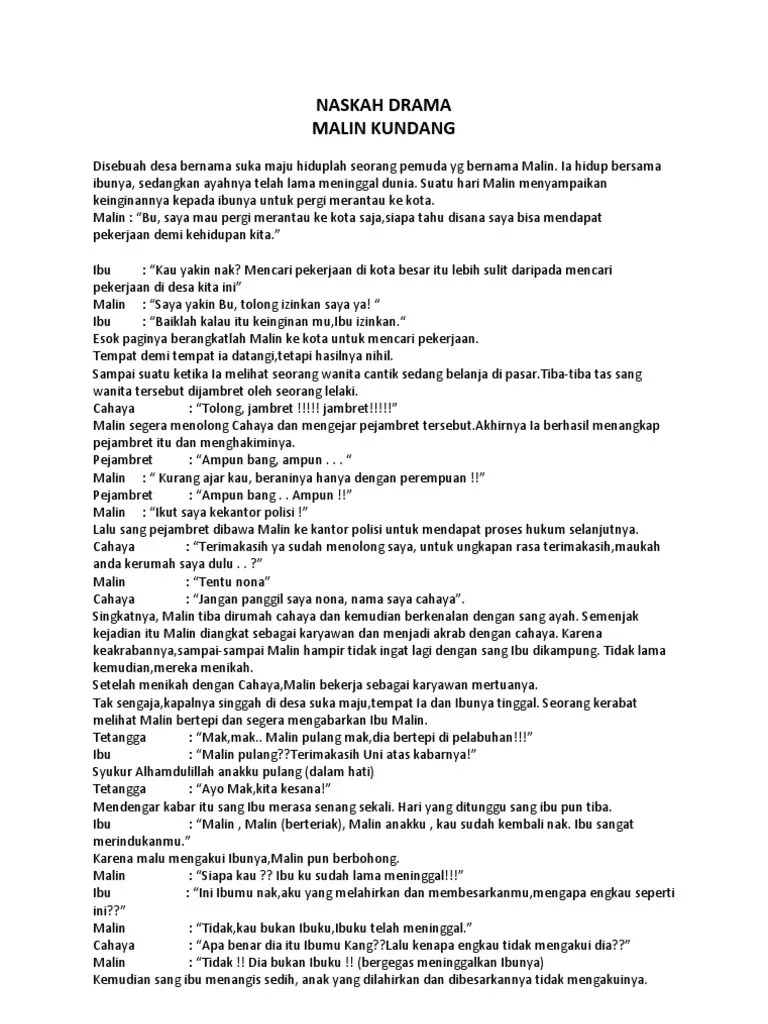 Contoh Judul Drama Tradisional - Revisi Id