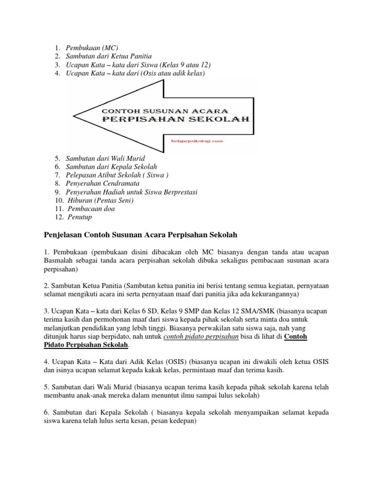 Contoh Sambutan Ketua Osis Perpisahan Kelas 12 - tukaffe.com