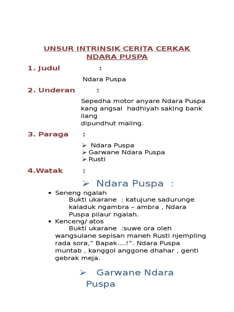 Contoh Cerkak Bahasa Jawa Singkat Beserta Unsur Intrinsiknya Berbagai Contoh 