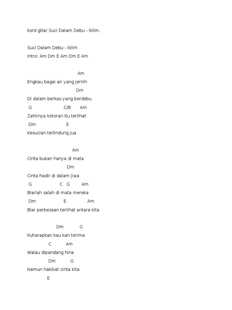 Paling Laju Iklim Suci Dalam Debu Chord