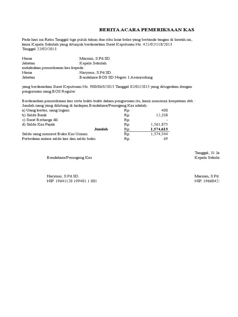 Cara Mengisi Format Bos K7b
