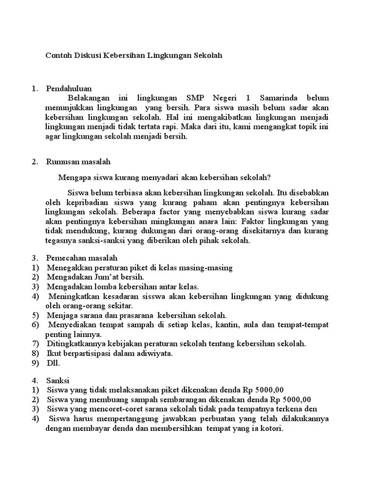 Contoh Pidato Persuasif Tentang Kebersihan Lingkungan Sekolah Singkat //  Kumpulan Contoh Terbaru