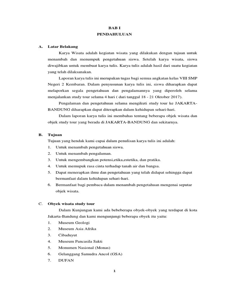 Contoh Laporan Perjalanan Study Tour Ke Bandung