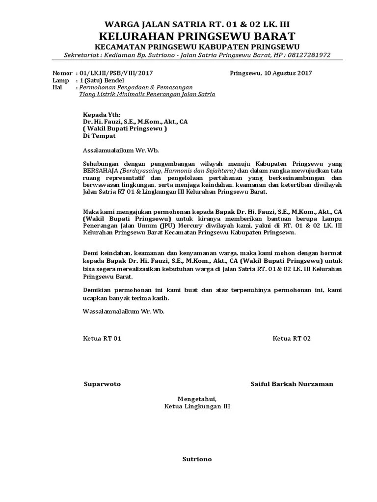Adapun maksud dan tujuan mutasi ini adalah untuk mendekatkan contoh surat permohonan kunjungan ke perusahaan. 1 Surat Permohonan Penerangan Jalan Umum Cute766