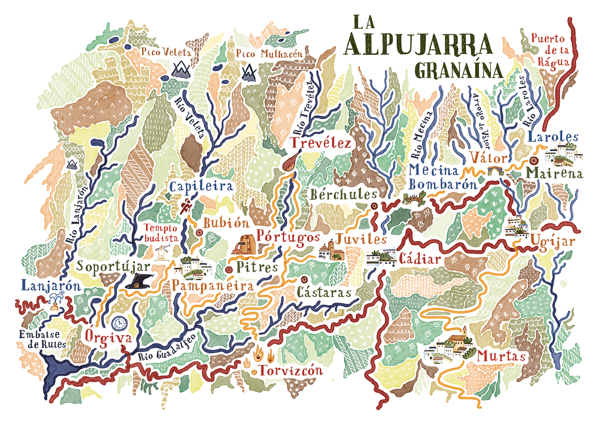 Mapa de la alpujarra