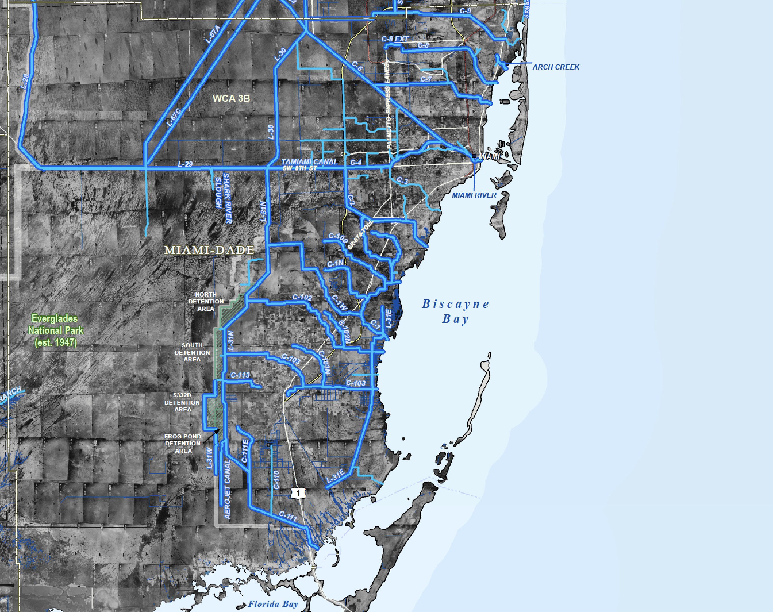 Historic Florida Drainage Map Jacqui Thurlow Lippisch M D.