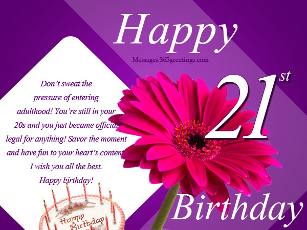 pic Message For 21St Birthday Son messages wishes and quotes 365greetings com