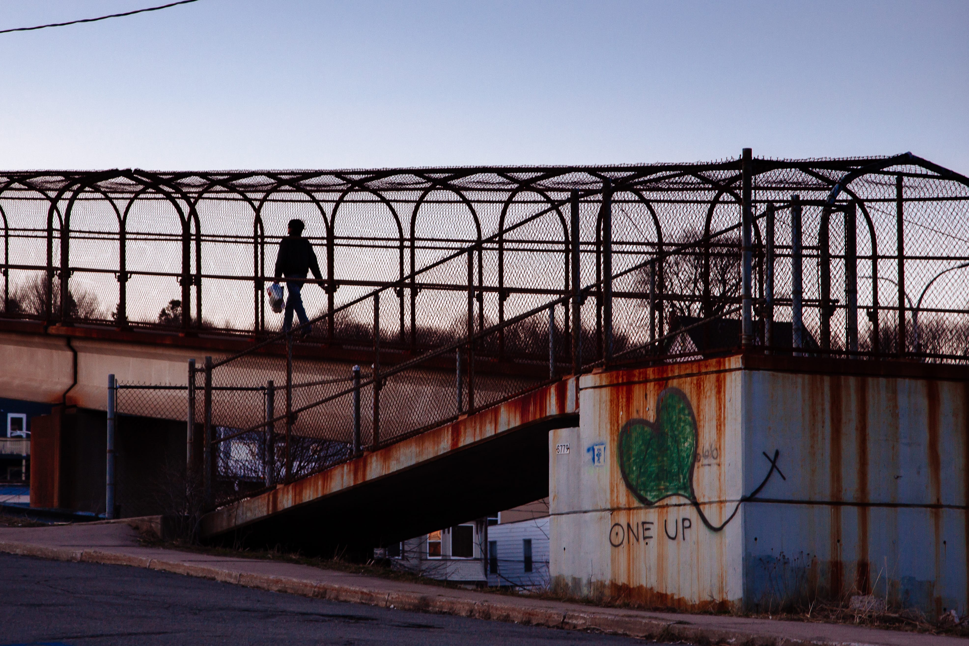A photograph depicting Highway Overpass Saint John