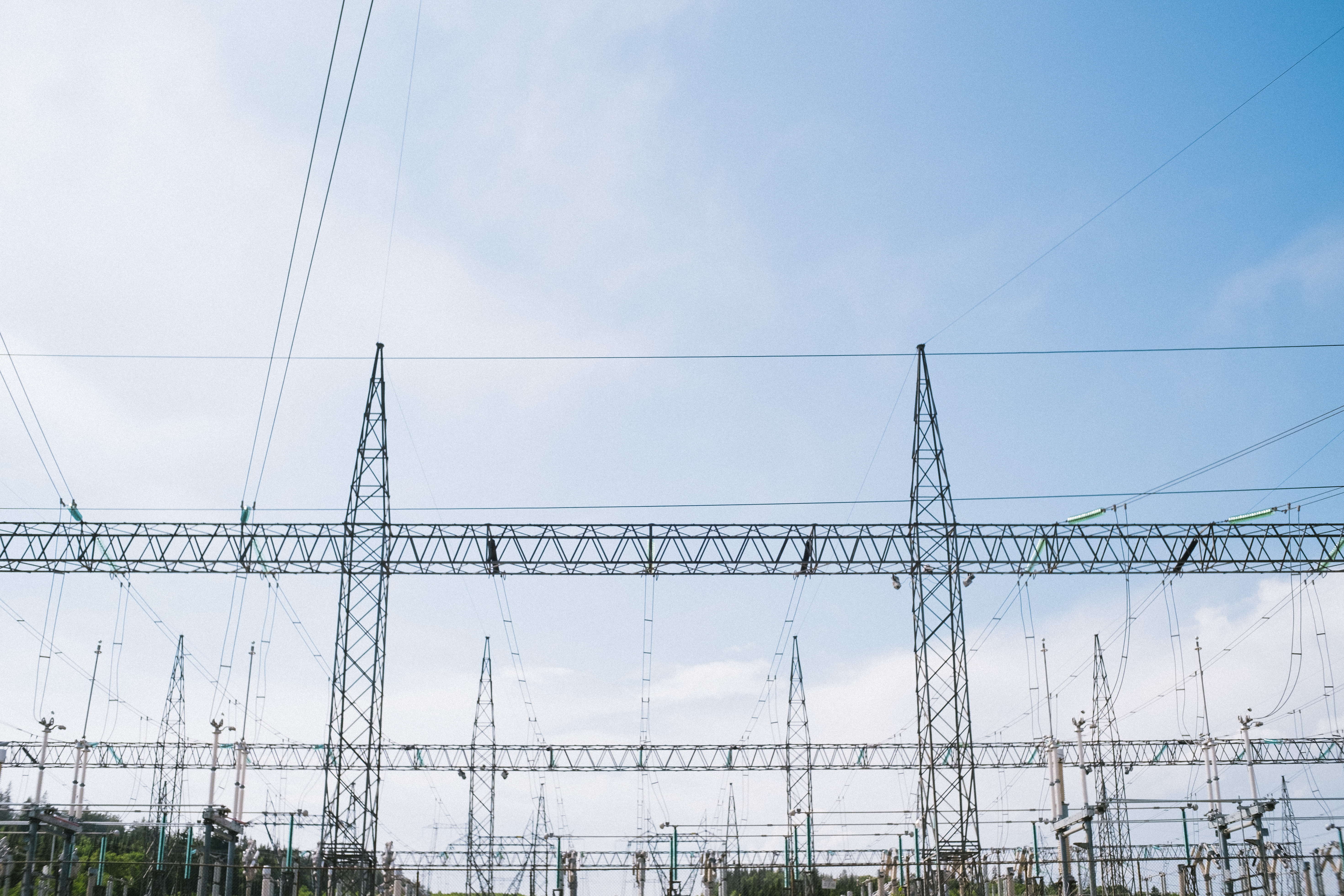 Power Line Transmission Centered