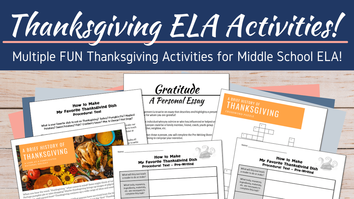 My favorite thanksgiving activities for middle school