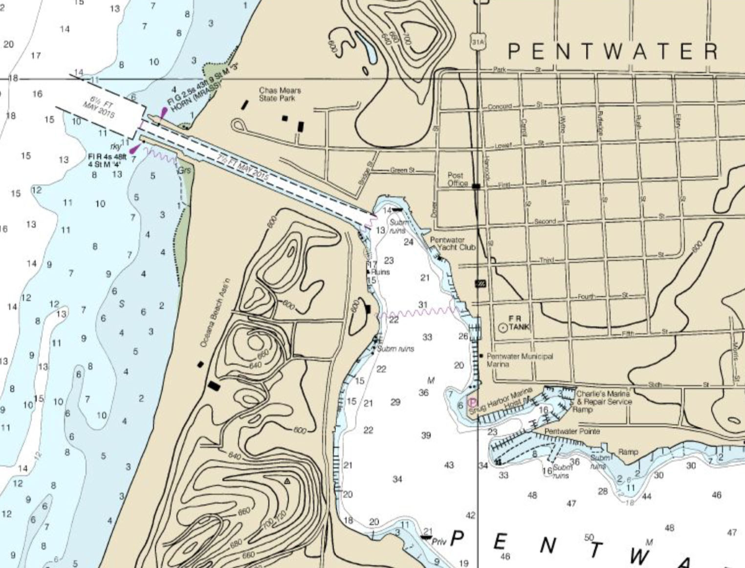 Crossing Lake Michigan To Pentwater My Sailing Fix Pentwater Chart 