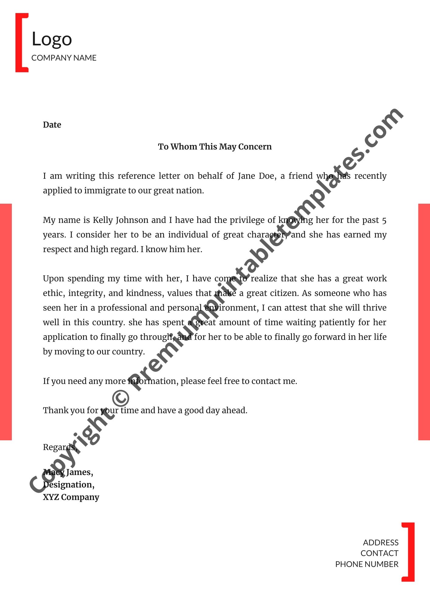 Professional Character Reference Letter Examples Find Your Reference - Best Dark Photos in Desktop