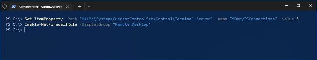 How To Enable Remote Desktop From Powershell On Windows 10 Pureinfotech - Professional HD Gradient Backgrounds | Free Download