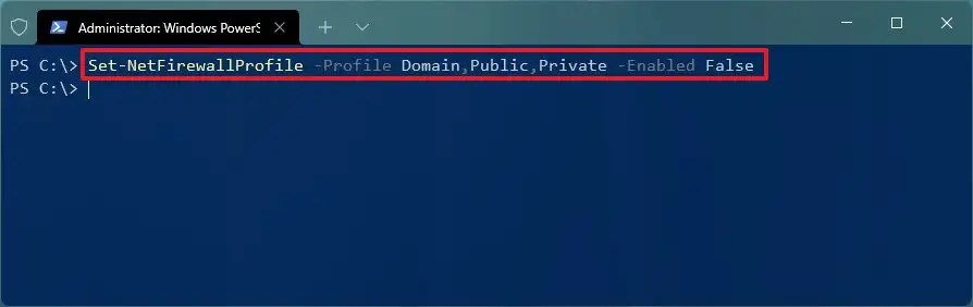 Powershell Disable Windows Firewall In A Snap - Dark Designs - Stunning Retina Collection