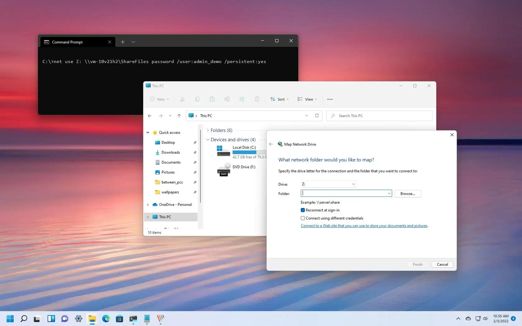 How To Map A Network Drive In Windows 11 - Creative Minimal Illustration - Full HD