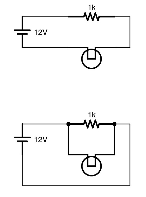 Electrical wiring series circuit