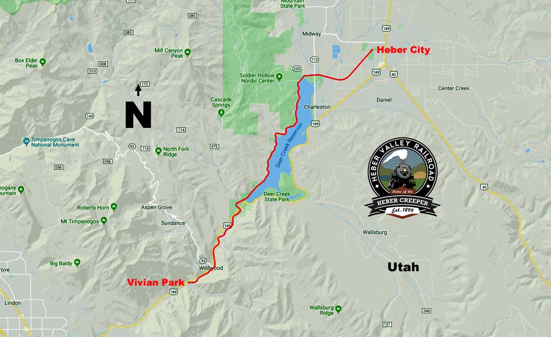 Heber Valley Railroad Railfan Travel MapHeber02 