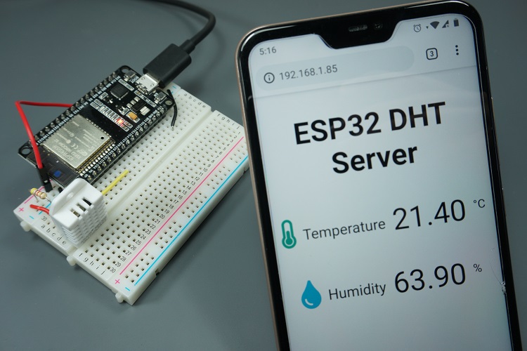 Esp32 Dht11 Dht22 Web Server Temperature And Humidity Using Arduino Ide Demonstration - Best Colorful Pictures in Retina