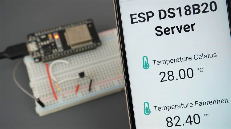 Micropython Esp32 Esp8266 Ds18b20 Web Server Weather Station Random Nerd Tutorials - Nature Design Collection - Retina Quality