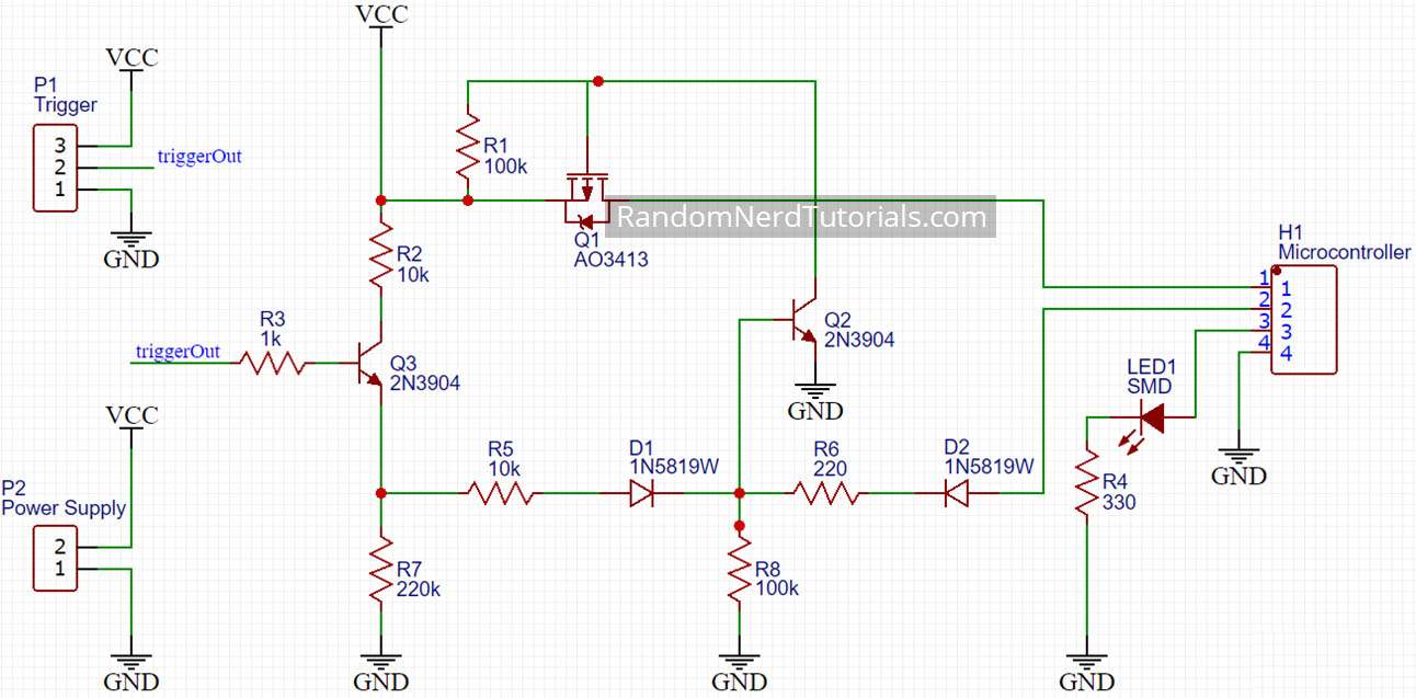 Extreme Power Saving 0 A With Any Microcontroller Latching Power Circuit Random Nerd Tutorials - Premium Nature Background Gallery - Full HD