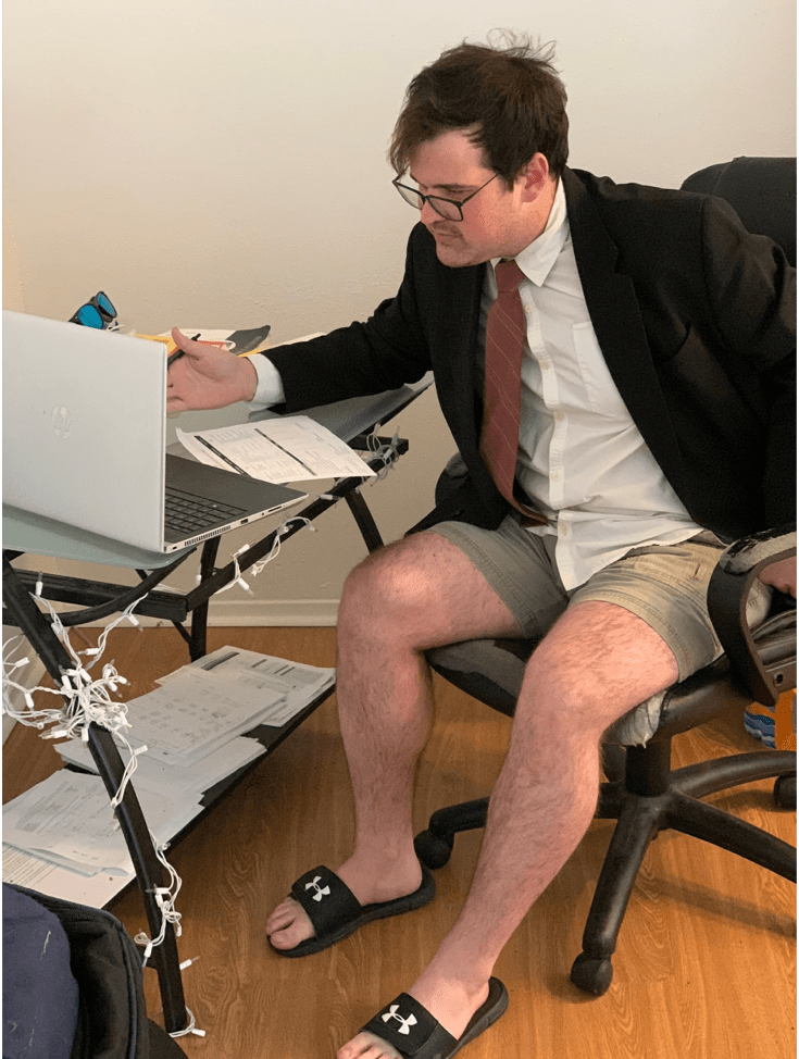 photo Funny Zoom Meeting Outfit Meme as above not so below redefining dress code on zoom amid a pandemic reporting texas reporting texas