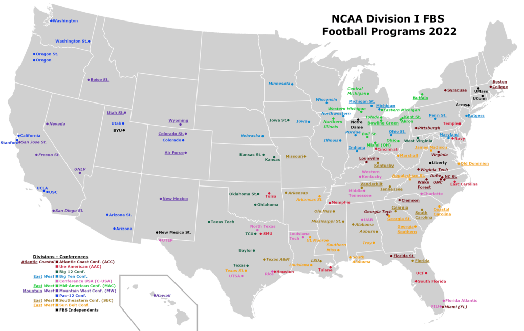 NCAA Conference Realignment Proposal Ryan Benbow S Blog NCAA FBS Programs 