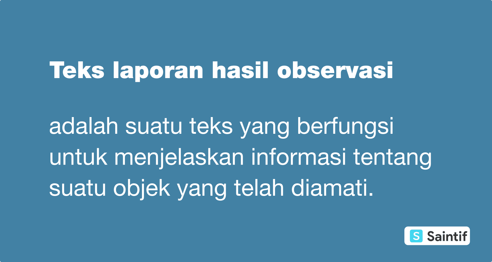 Mengenal Teks Laporan Observasi Teks laporan bertujuan untuk melaporkan kegiatan-kegiatan tertentu yang telah selesai dilakukan dan layak disampaikan kepada beberapa orang yang ingin mengetahui bagaimana jalannya sebuah kegiatan.