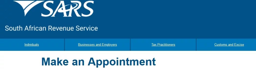 Sars.gov.za book an appointment