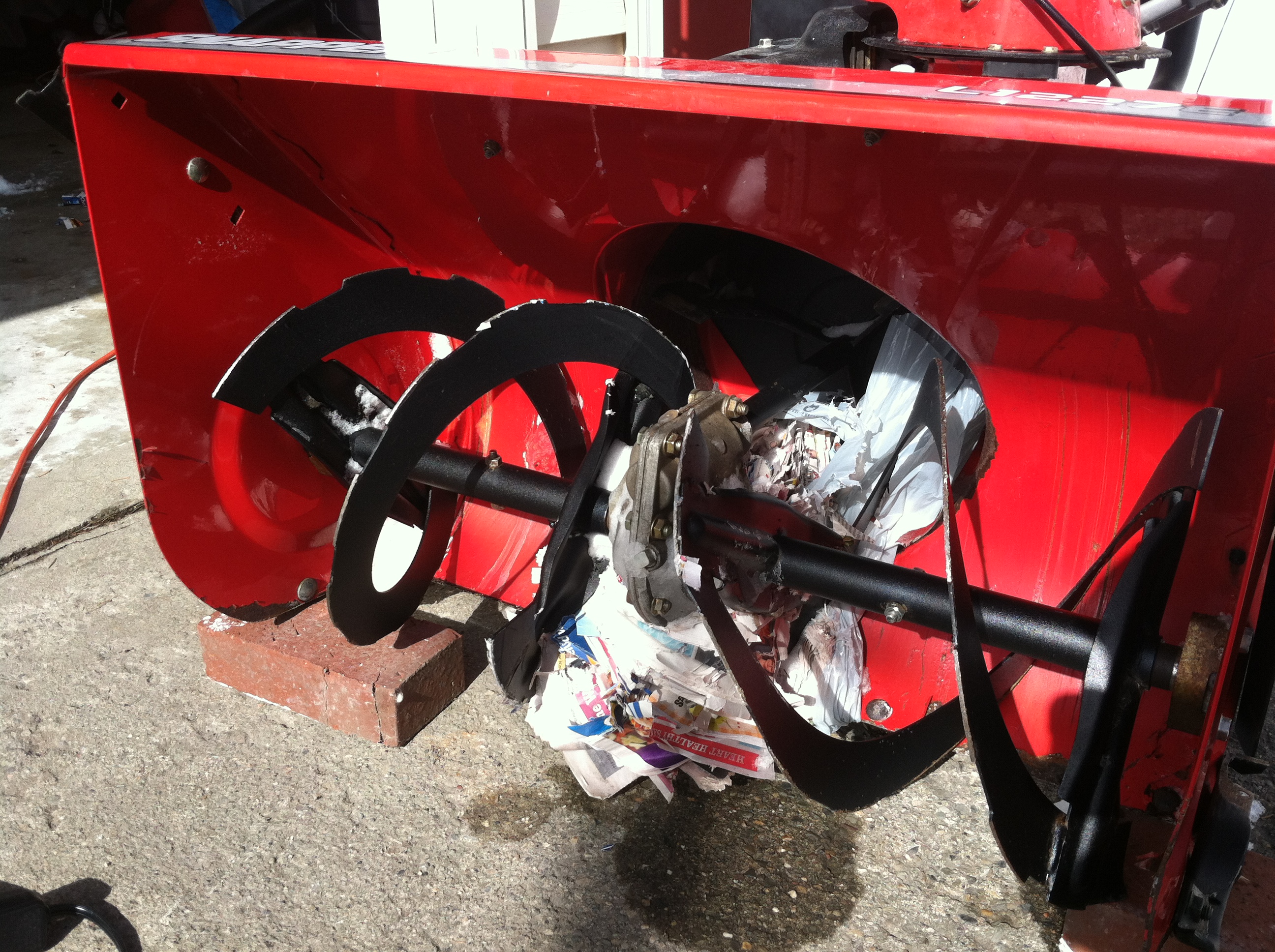 How to get the sunday paper out of your snow blower