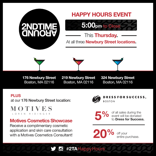 Second Time Around Boston Happy Hours