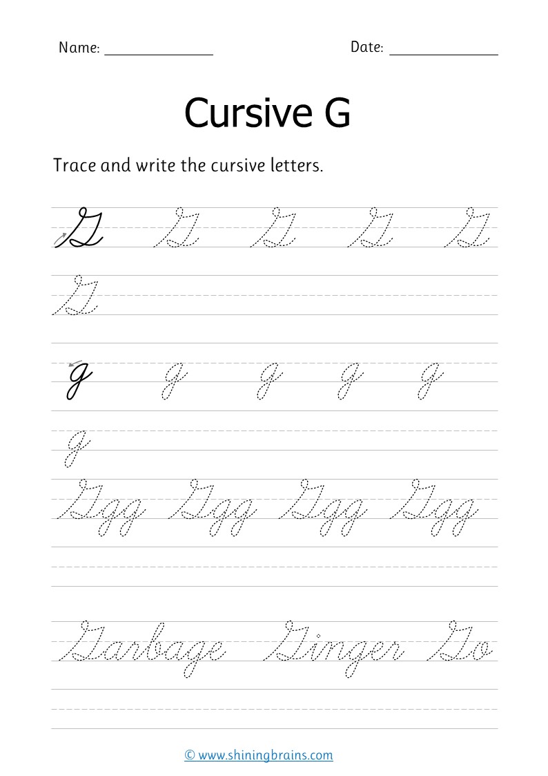 The Best 18 Capital Letter G In Cursive