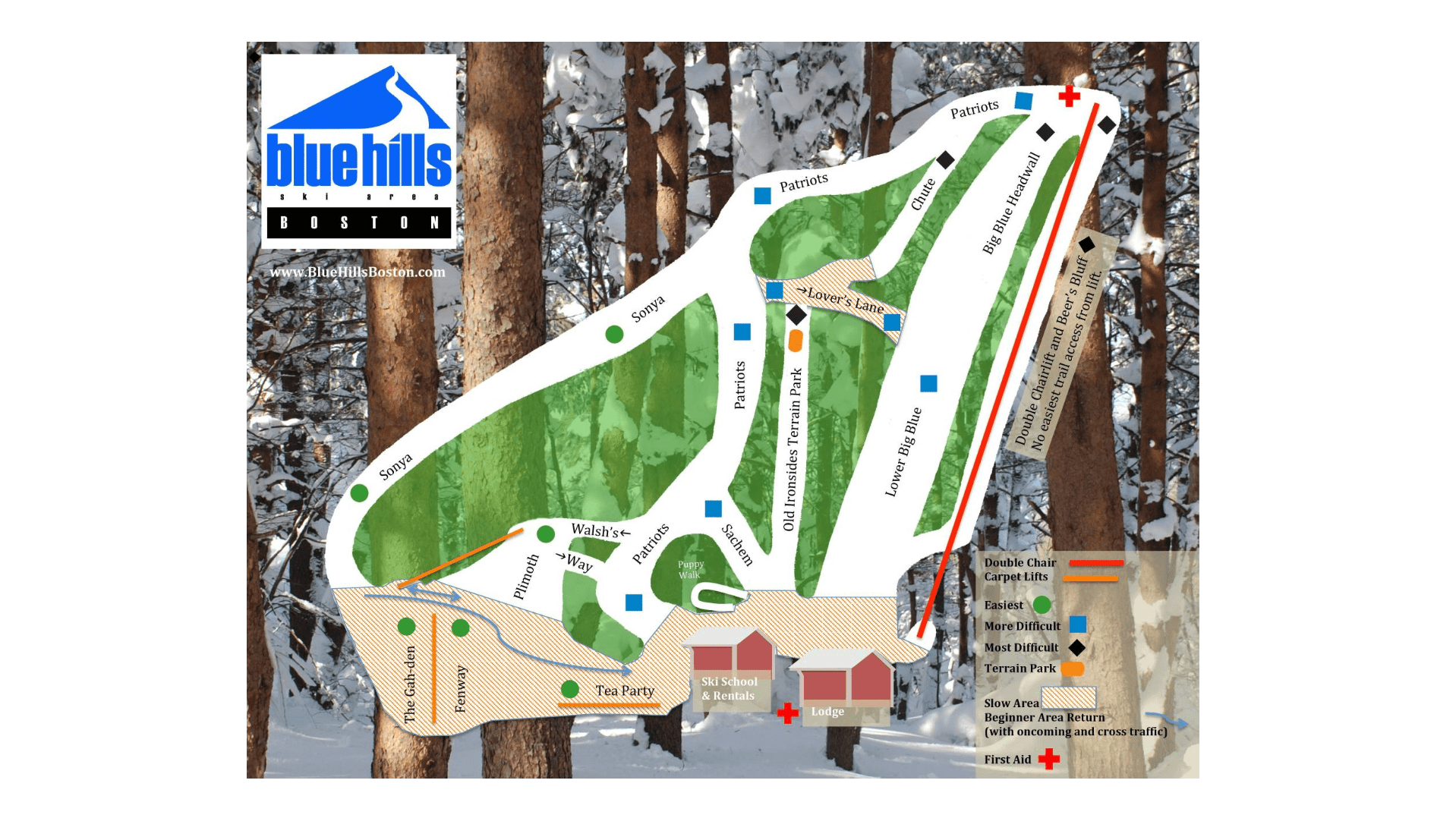 Blue Hills Ski Map And Resort Information Free Piste.