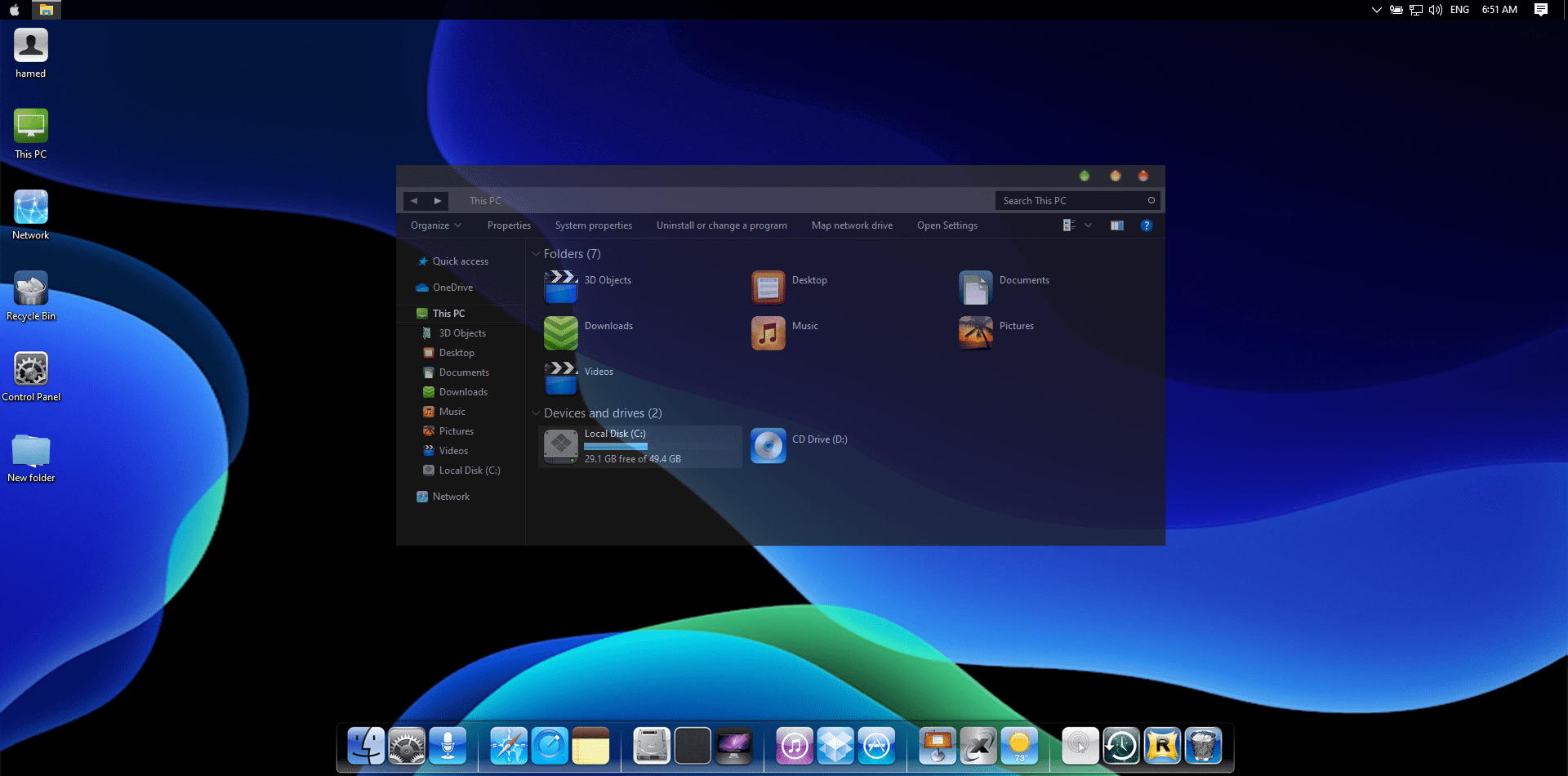 Ios dark glass skinpack