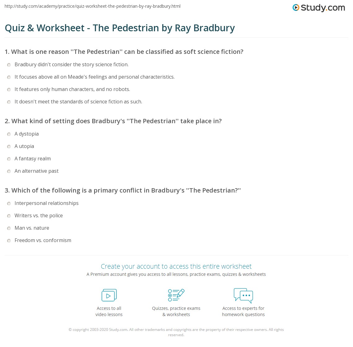 The pedestrian worksheet answer key