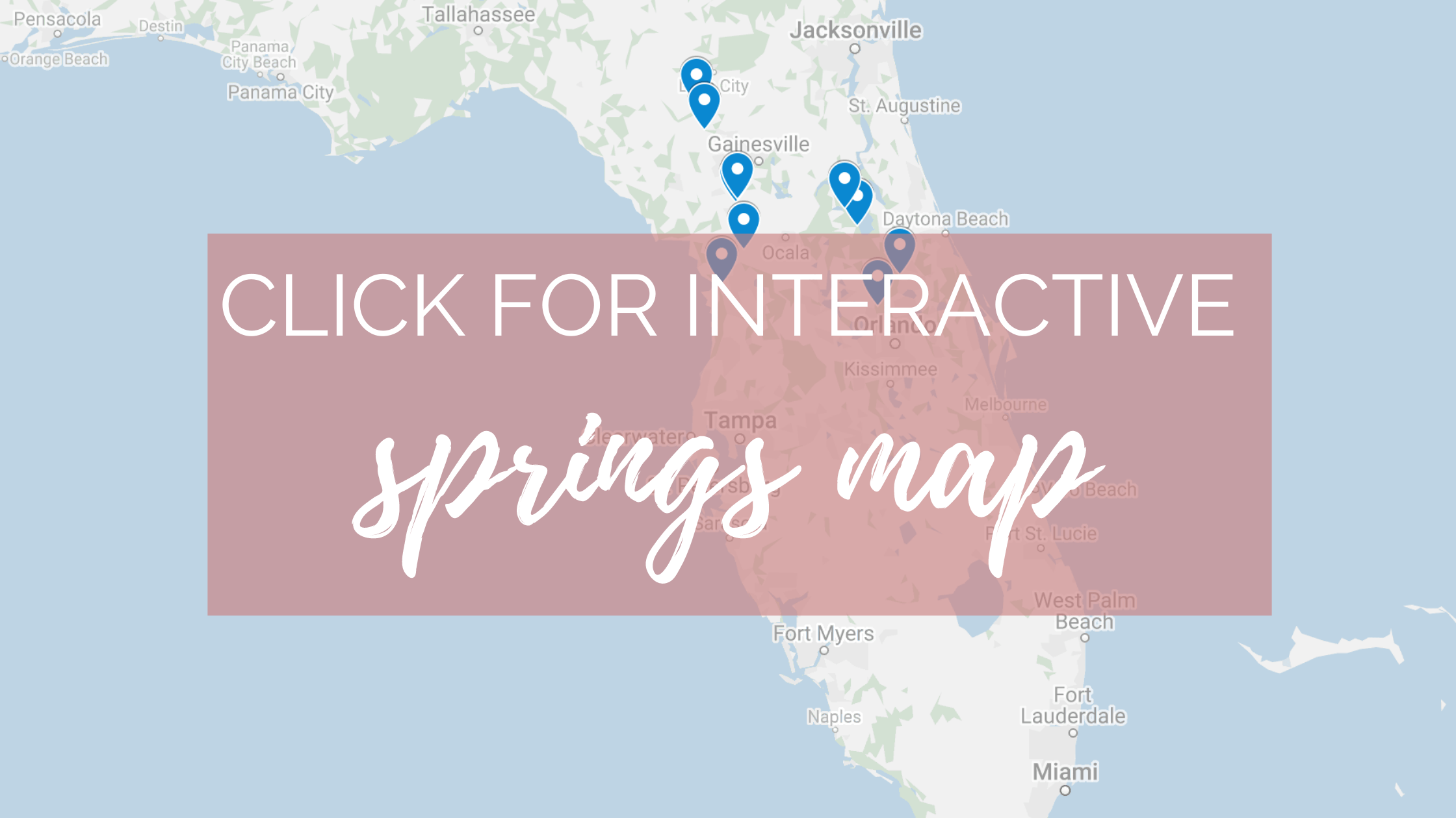 Florida Springs Interactive Map Tea N Sea Travel Springs Map 