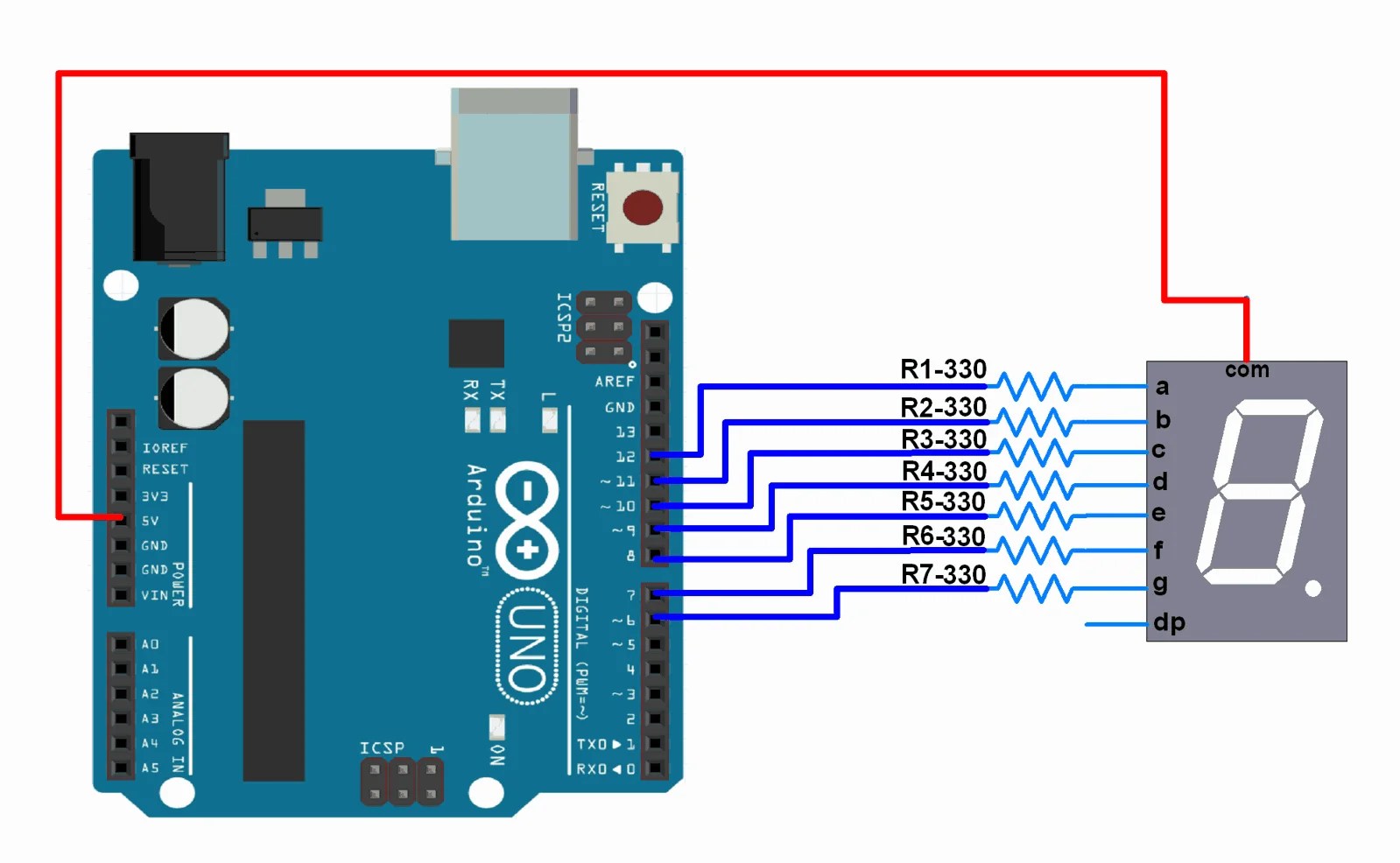 Seven Segment Display With One Pushbutton On Arduino Uno Programming - Space Illustrations - Beautiful Desktop Collection