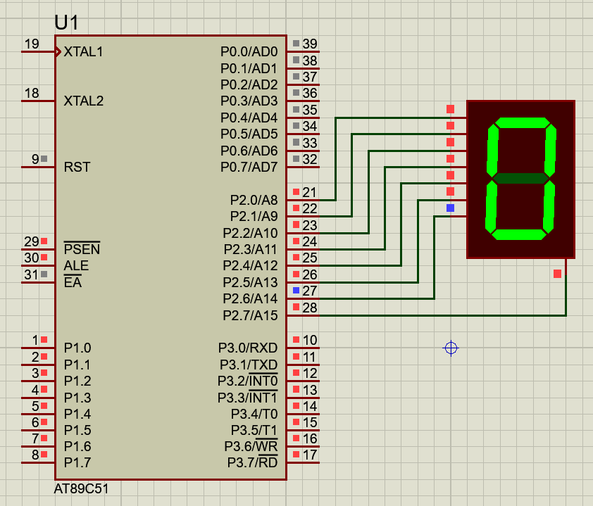 Interfacing Seven 7 Segment Display Led To 8051 Micro Controller 