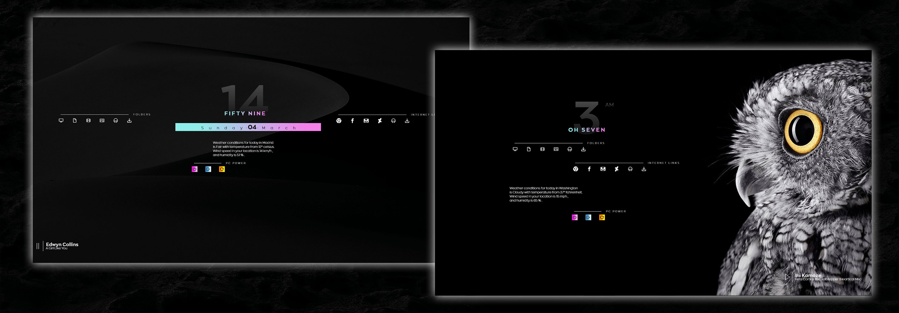 Skinpack Apexx Rainmeter - HD Abstract Backgrounds for Desktop