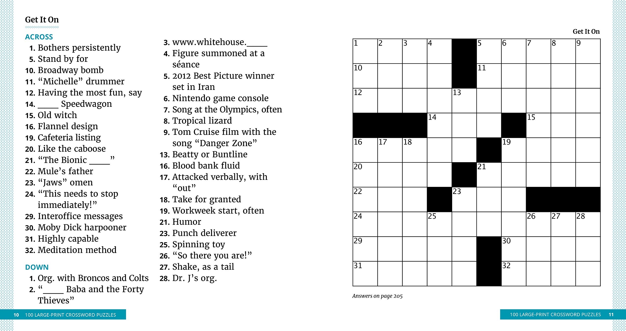 100 large print crossword puzzles