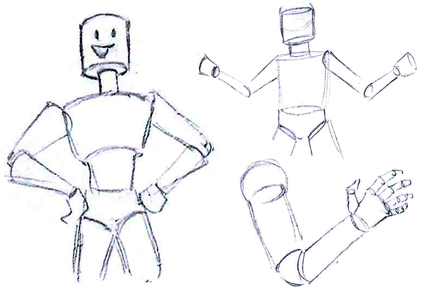 photo How To Draw A Robot drawing power