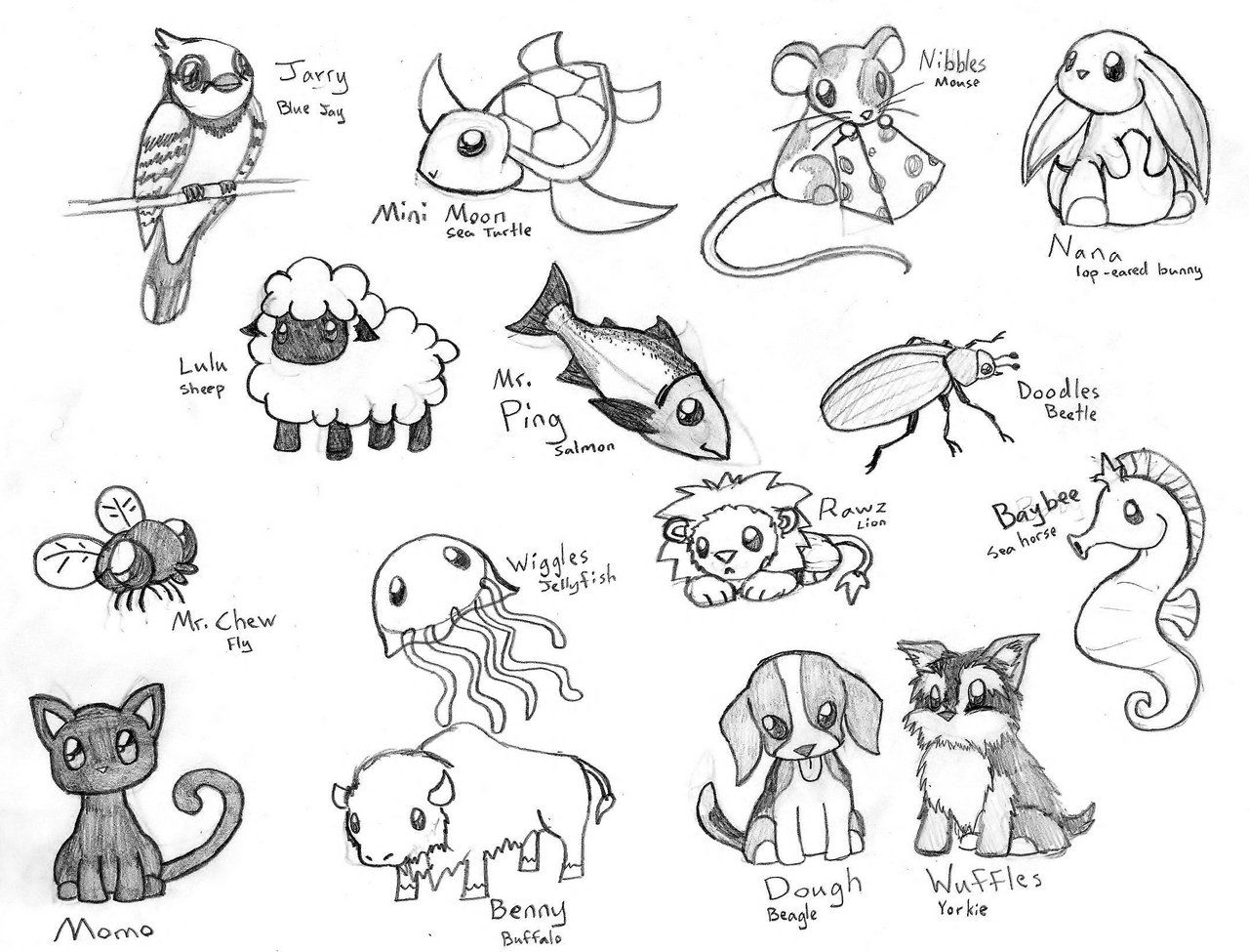 wallpapers Pencil Cute Animals To Draw Easy drawing skill