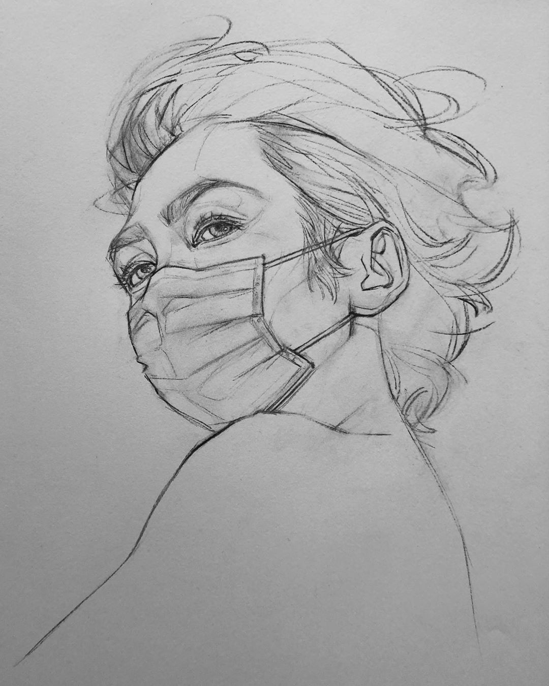 pix How To Draw A Face Mask Realistic courier shirt