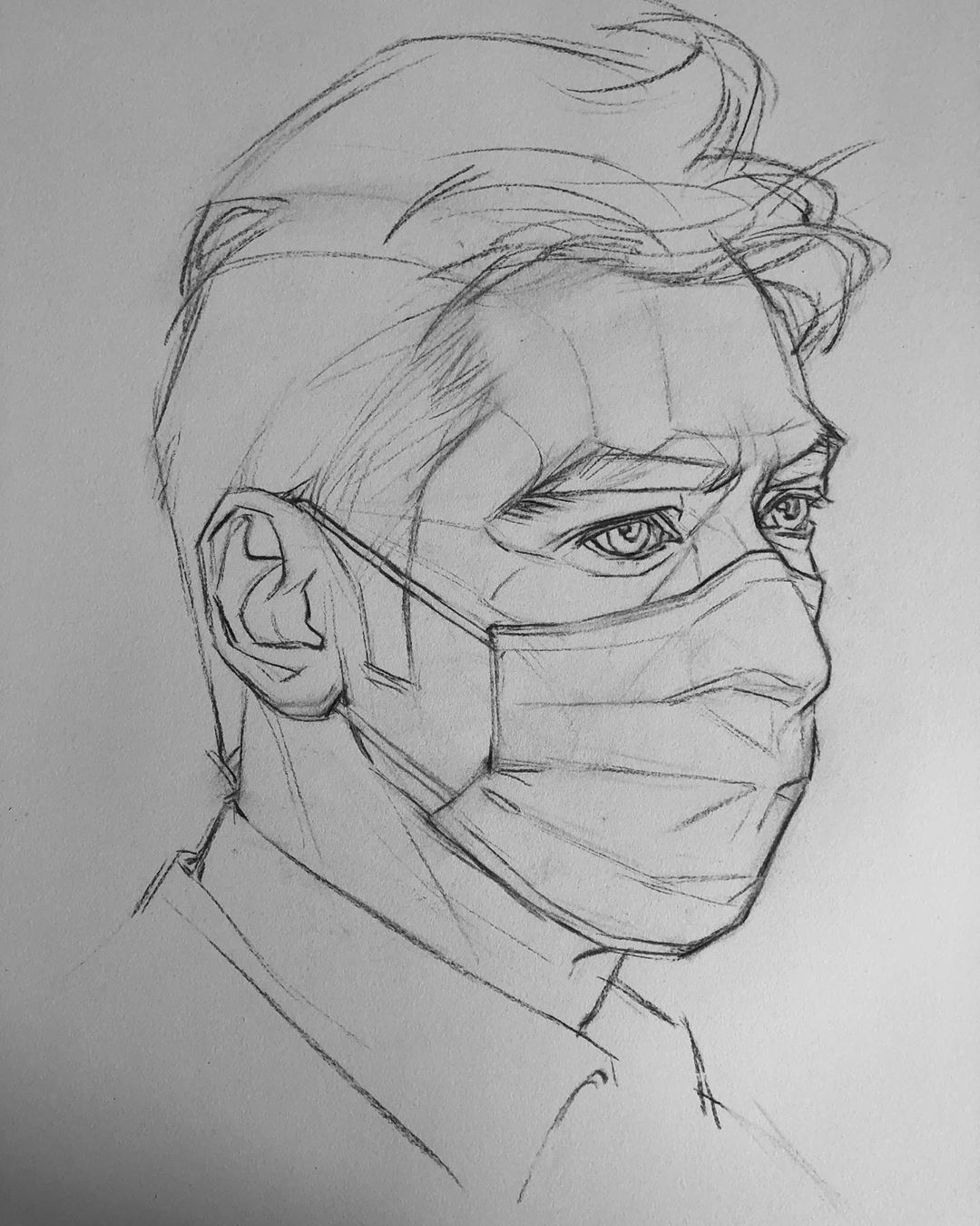 pix How To Draw A Face Mask Realistic drawing skill