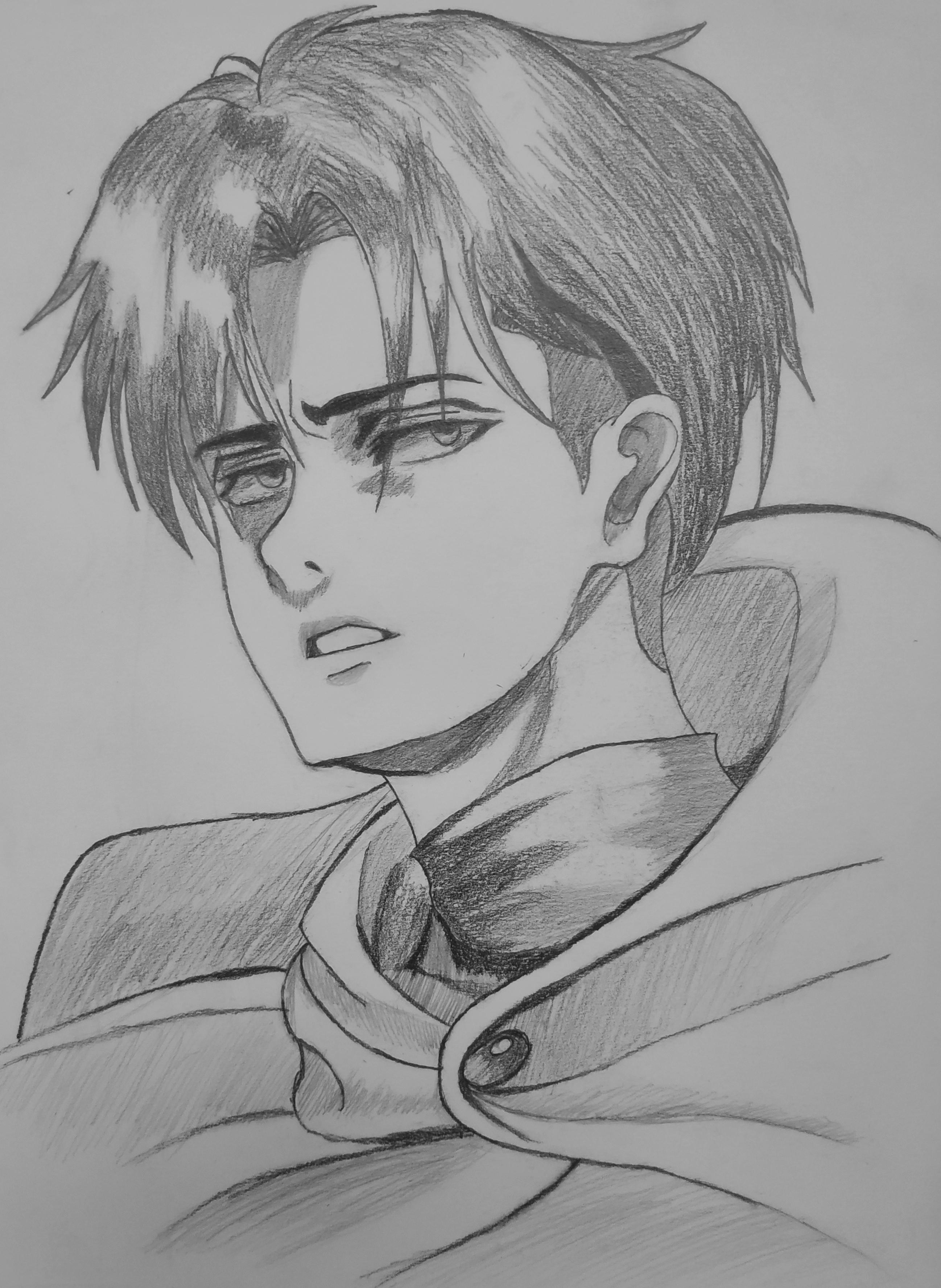 images Realistic Levi Ackerman Drawing drawing skill